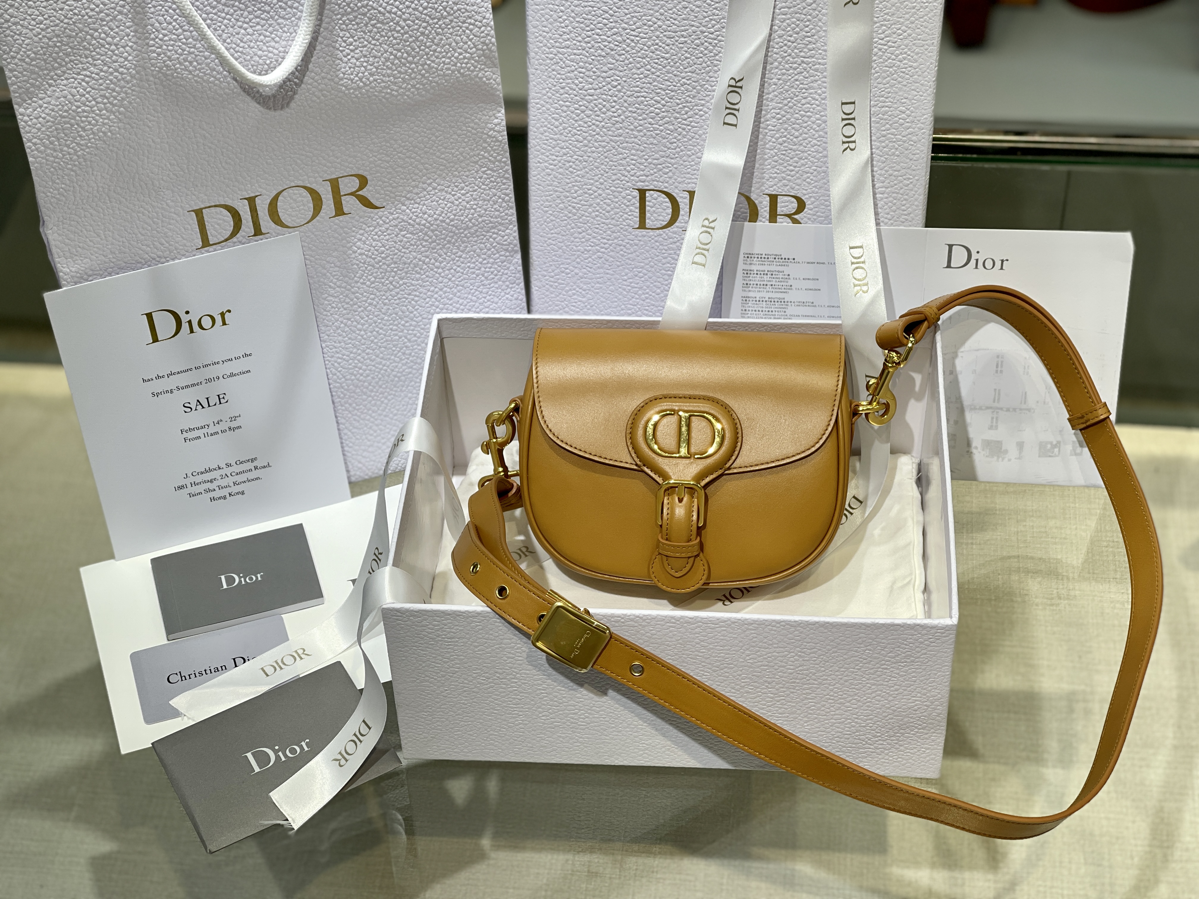 Túi xách Dior Bobby màu nâu - Xưởng DR